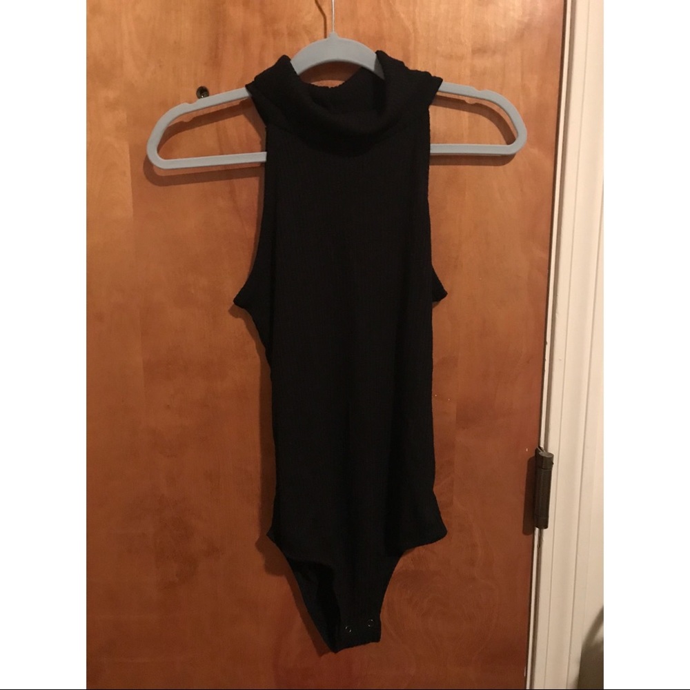 Black Ribbed leotard